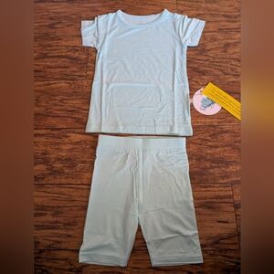 NWT‎ Bamboo Baby Blue 2 Piece Short Pajama Set